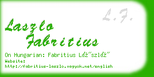 laszlo fabritius business card